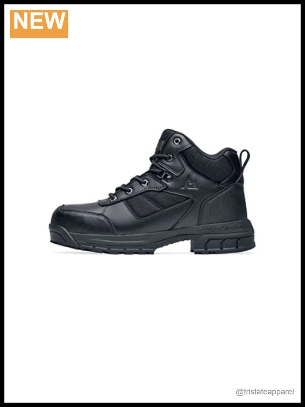 Water-Resistant Leather Work Boots with Steel Toe, Slip Resistant